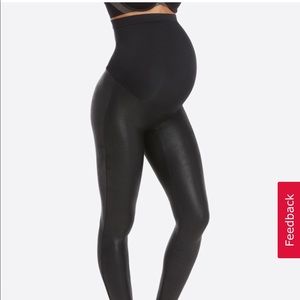 SPANX mama faux leather leggings (maternity)